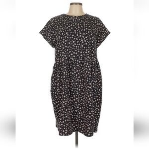 Ann Taylor Navy and Pink Floral Midi Dress